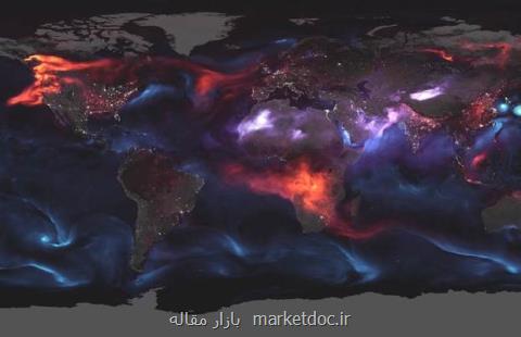 تصویر ناسا از ذرات هوا بر فراز كره زمین