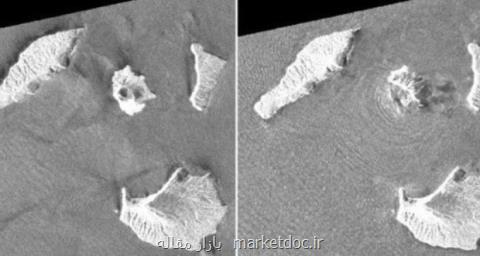 ناپدید شدن قسمتی از یك جزیره اندونزیایی سپس آتشفشان