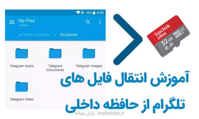 انتقال فولدرها از تلگرام به كارت SD